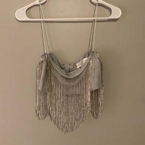 Meshki Fringe Set Crop Top